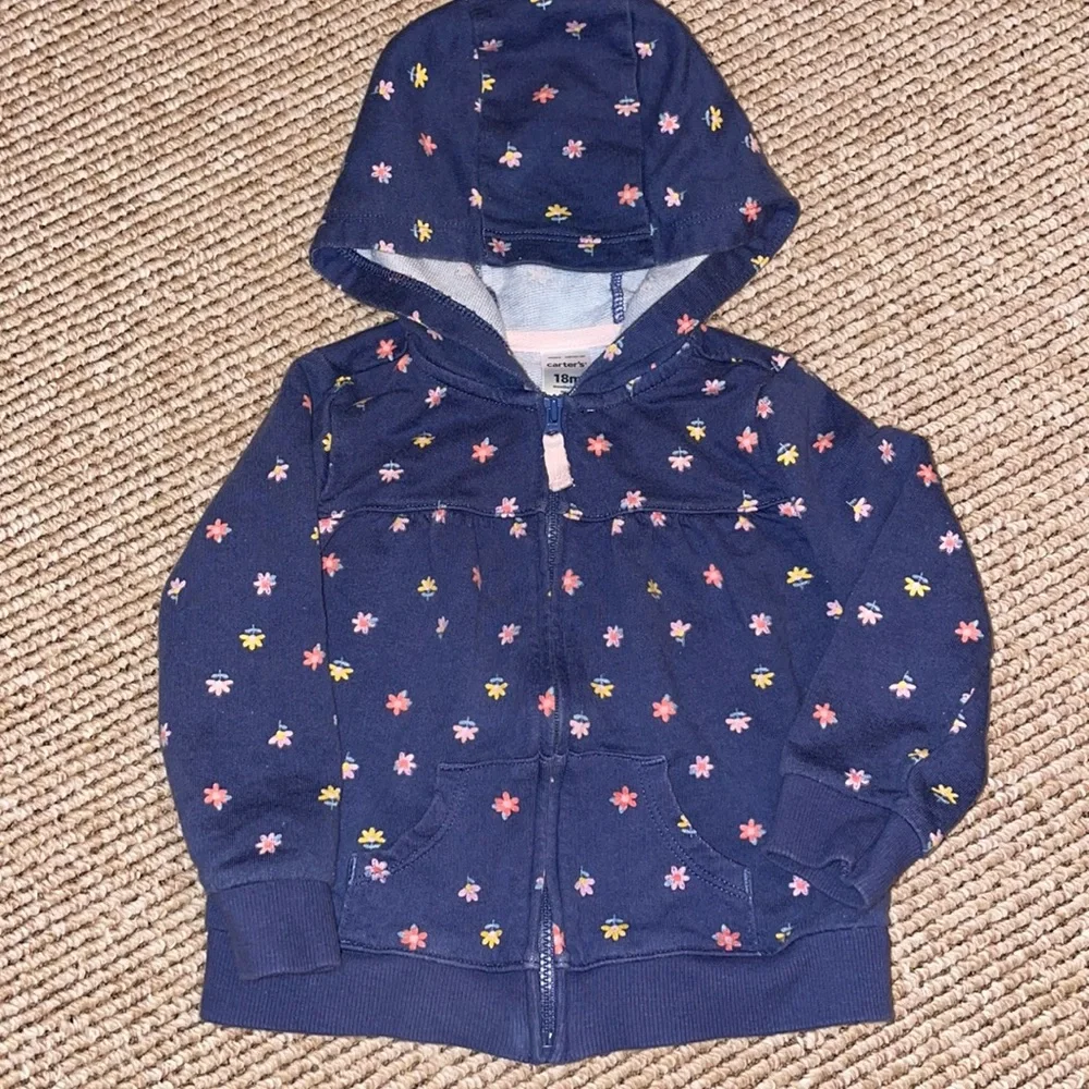 Carter’s 18 month full zip floral hoodie